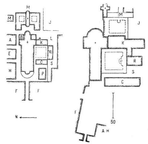 Типовой план средневекового монастыря