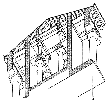 Архитектура Древней Греции. Устройство внутренних колоннад, разделяющих целлу в Посейдонии на три нефа