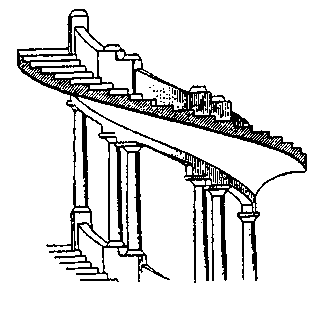 Декоративные элементы в архитектуре итальянского ренессанса. Лестница палаццо в Капрароле