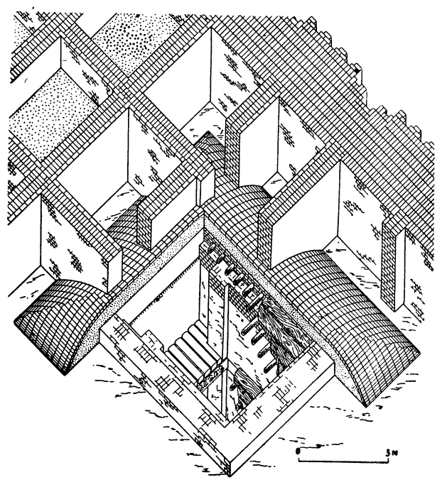 Саккара. Большая гробница I династии № 3507. Конструкция погребальной шахты