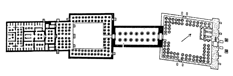 Луксор. Храм Амона, Мут и Хонсу, построенный Аменхотепом III, 1455—1419 гг. до н. э. Новое царство, XVIII династия