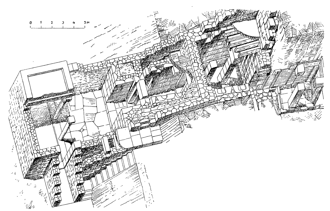 Кносс. Погребальный храм, XVI в. до н. э. Изометрический разрез