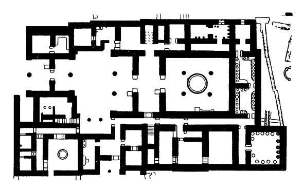 Пилос. План дворца, до XII в. до н. э.