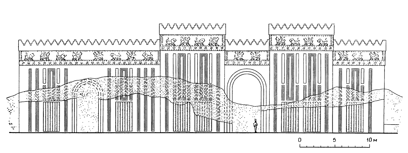Урук. Храм Ану и Анту, начало II в. до н. э. Северо-восточный фасад
