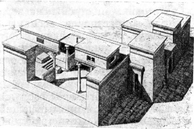 Бет-Шан. Северный храм (храм Астарты), XII в. до н. э. (реконструкция)