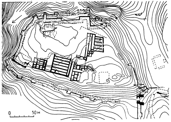 Хаттушаш. Цитадель Бюйюккале, II тысячелетие до н.э. План