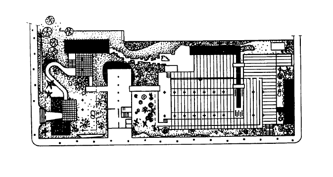 Гавана. Национальный выставочный павильон «Куба». Архит. X. Кампос. 1963 г. План