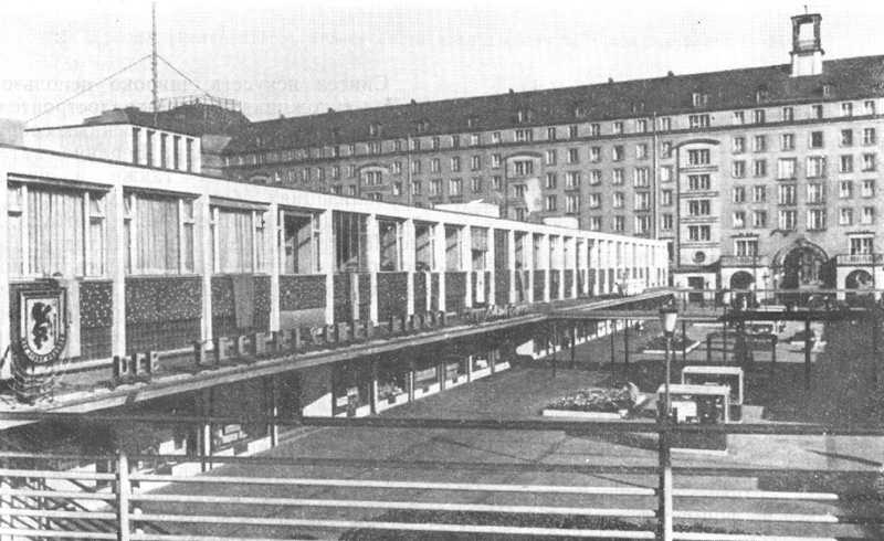 Дрезден. Общественно-торговый комплекс на Вебергассе. Архитекторы В. Хенш, X. Кирш. 1964 г.