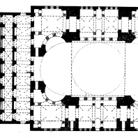 Храм св. Софии в Константинополе. 532-537 гг. План