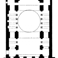 Церковь св. Ирины в Константинополе. 30-е гг. 6 век. План