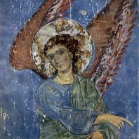 Ангел. Фрагмент фрески храма Кинцвиси. Конец 12 - начало 13 вв.
