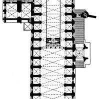 Собор в Альби. Заложен в 1282 г.; строительство завершено в основном в 14 в. План