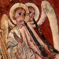 Ангелы Страшного суда. Фрагмент фрески из церкви Сан Пабло в Касересе. Около 1200 г. Сольсона, Археологический музей
