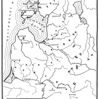 Карта Латвии, Литвы, Эстонии в Средние века
