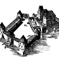 Тракайский замок. 15 век. Реконструкция
