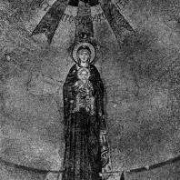 Богоматерь с младенцем. Мозаика абсиды церкви Успения в Никее. Вскоре после 787 г.