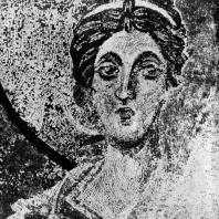 Архангел Гавриил. Мозаика вимы храма св. Софии в Константинополе. Фрагмент. Середина 9 век