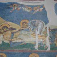 Оплакивание Христа. Фреска церкви св. Пантелеймона в Нерезе. 1164 г.