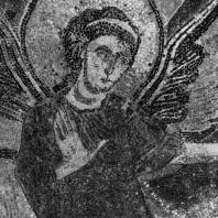 Ангел. Фрагмент мозаики «Ангелы с Ковчегом Завета» церкви в Жерминьи де Пре
