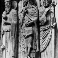 Жертвоприношение Авраама. Скульптурная группа собора в Шартре. Портал северного фасада трансепта