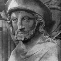 Христос-странник. Статуя собора в Реймсе. Фрагмент