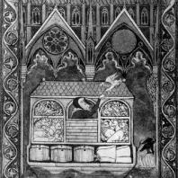 Ноев ковчег. Миниатюра Псалтыри св. Людовика. 1270 г. Париж, Национальная, библиотека