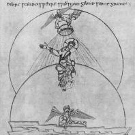 Первый день творенья. Миниатюра поэмы Кэдмона. 1000 г. Оксфорд, Бодлеянская библиотека