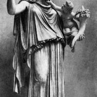 Кефисодот. Эйрена с Плутосом. Около 370 г. до н. э. Мраморная римская копия с утраченного оригинала. Мюнхен. Глиптотека