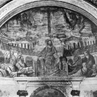 Алтарная мозаика церкви Санта Пуденциана в Риме. Около 400 г. Частично реставрирована