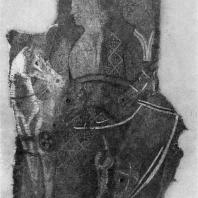 Фрагмент шерстяной ткани из погребения в Ноин-ула (северная Монголия). 1 в. до н. э. — начало 1 в. н. э. Ленинград. Эрмитаж