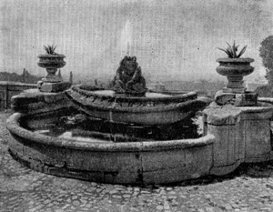 Барокко в архитектуре Италии. Фраскати близ Рима. Вилла Альдобрандини, 1604 г., Дж. делла Порта. Один из фонтанов