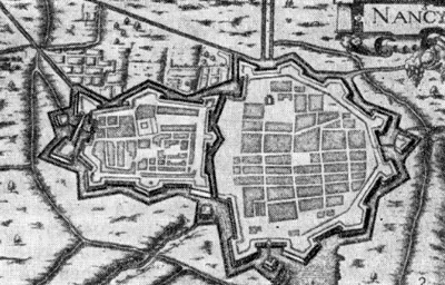 Архитектура Франции. Образцы градостроительных планов. Нанси (Новый), 1588—1611 гг., Ж. Ситони