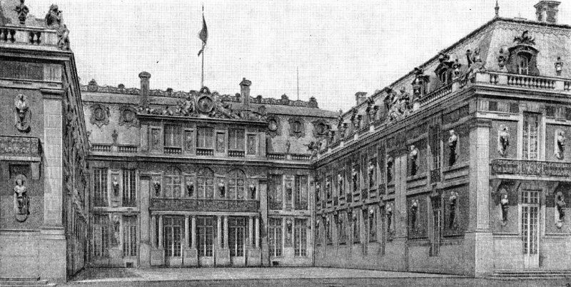 Архитектура Франции. Версаль: Мраморный двор, 1662 г., Л. Лево