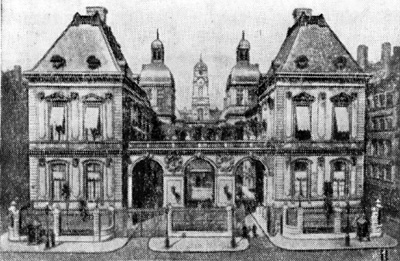 Архитектура Франции. Лион, ратуша, 1646—1672 гг., Монэн, перестроена Ж. А. Мансаром в 1702 г.