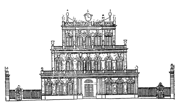 Архитектура Франции. Замок Шатено, департамент Мёрт и Мозель, около 1742 г., Эре де Корни