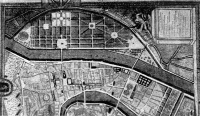 Архитектура Франции. Лион, план города после перестройки, 1771—1774 гг., Ж. Ж. Суффло и Моран