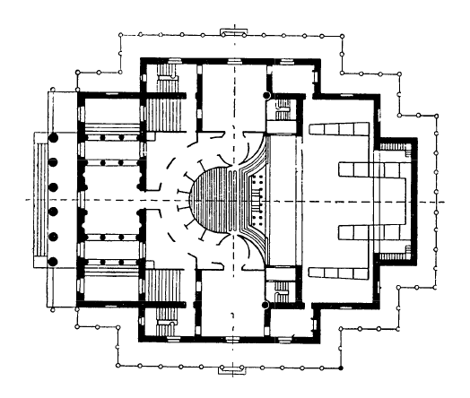 Архитектура Франции. Безансон. Театр, 1778—1780 гг., Леду. План