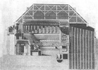 Архитектура Франции. Безансон. Театр, 1778—1780 гг., Леду. Разрез