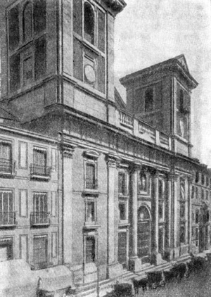 Архитектура Испании: Мадрид. Храм Сан Исидро эль Реаль, 1626—1651 гг., Ф. Баутиста. Главный фасад