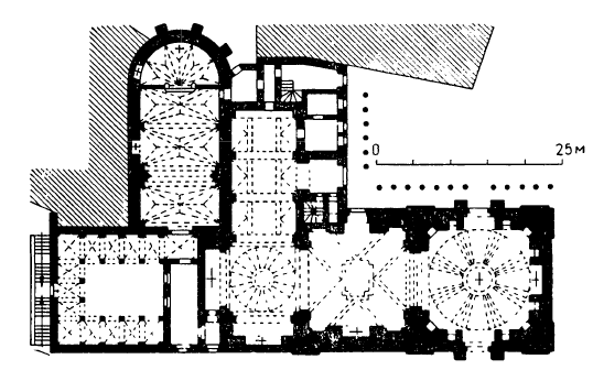 Архитектура Испании: Мадрид. Храм Сан Андреа, 1642—1669 гг., X. Виллареаль, С. Эррера Барнуево. План