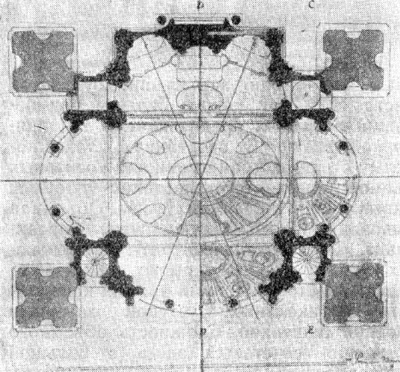 Архитектура Испании: Сарагосса. Собор Нуэстра Сеньора дель Пилар. Капелла, 1750 г., В. Родригес. План