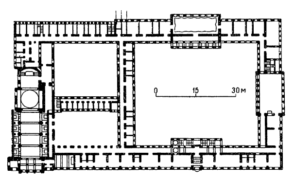 Архитектура Австрии: Санкт-Флориан. Монастырь, с 1686 г., Я. Прандтауер. План