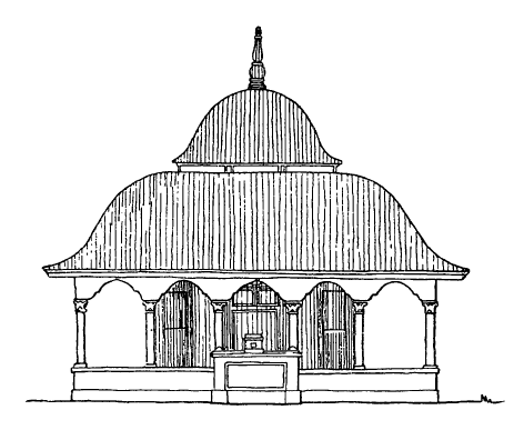 Архитектура Валахии и Молдавии: Бухарест. Беседка во дворе Пантелеймонова монастыря, 1750 г.