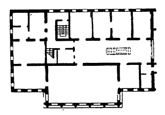 Архитектура Валахии и Молдавии: Рис. 14. Яссы. Дом А. Балша, около 1800 г. План