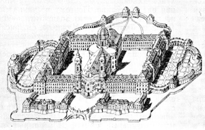Архитектура Германии: Вейнгартен. Монастырь, с 1715 г.