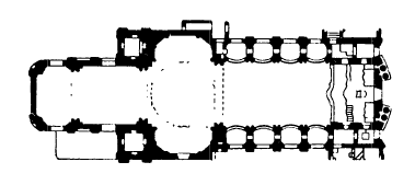 Архитектура Германии: Цвифальтен. Монастырская церковь, 1741—1754 гг., И. М. Фишер. План