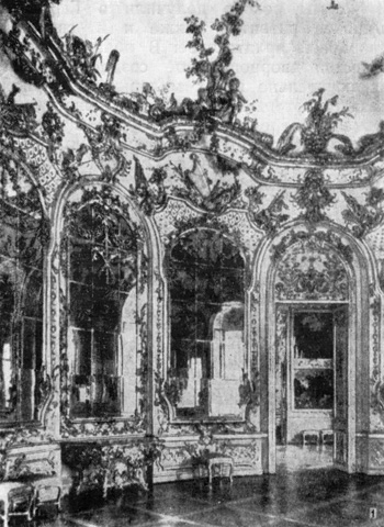 Архитектура Германии: Нимфенбург (парк), дворец Амалиенбург, 1734—1737 гг., Ф. Кювилье; центральный зал