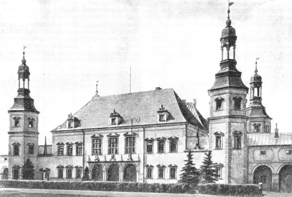 Архитектура Польши: Кельцы. Дворец епископа, 1637—1641 гг. Общий вид