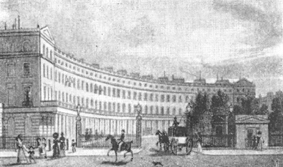 Архитектура Англии: Лондон. 1 — Парк-Кресент, 1812 г., Д. Нэш