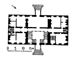 Архитектура Англии: Уорикшир. Коулшилл, 1650 г., Р. Прат. План